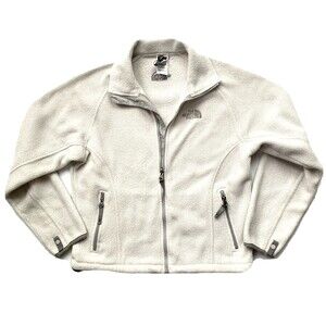 The North Face Pumori Fleece Jacket Womens Small Grey Coat Full Zip Up Polartec